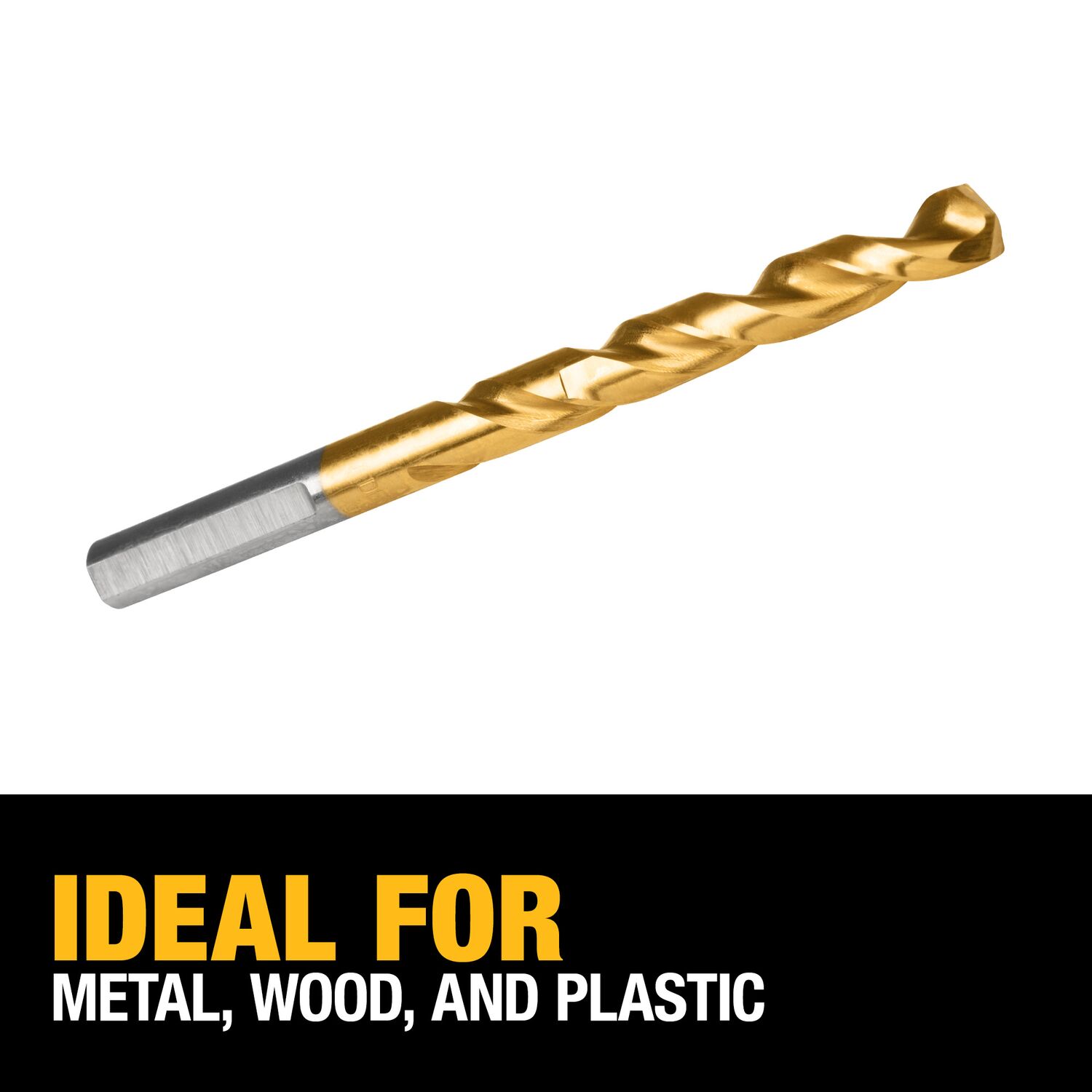 DEWALT Broca helicoidal de alta velocidad recubierta de nitruro de titanio de 1/2 pulg. x 6 pulg. - DD5132