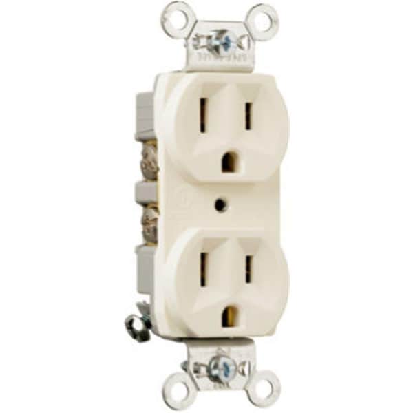 Salida dúplex resistente Nextgen CRB5262LACC12 15A 2 Polos 3 Cables con Conexión a Tierra, color Almendra Claro - NE569222