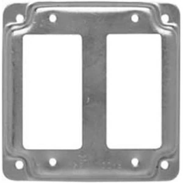 Cubierta de caja de receptáculo de interruptor de falla a tierra doble Raco 809C 4 pulgadas