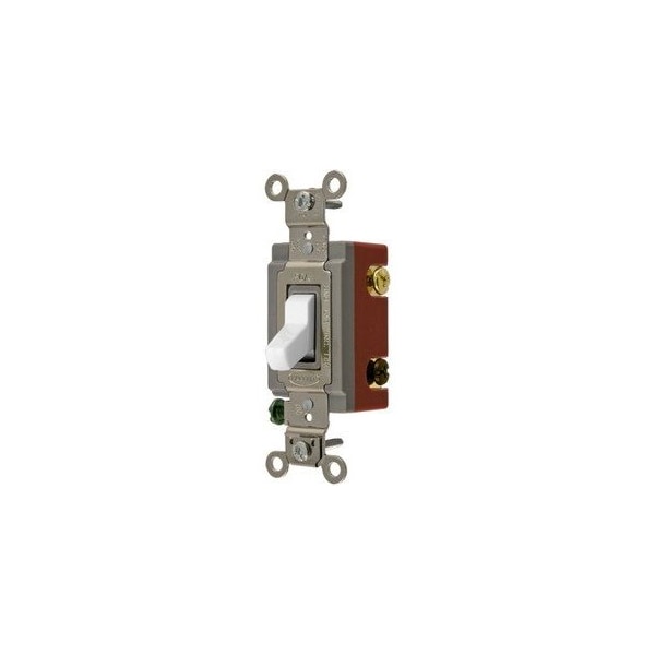 Interruptor de palanca de 4 vías blanco Hubbell 120 a 277 VAC, 20 A