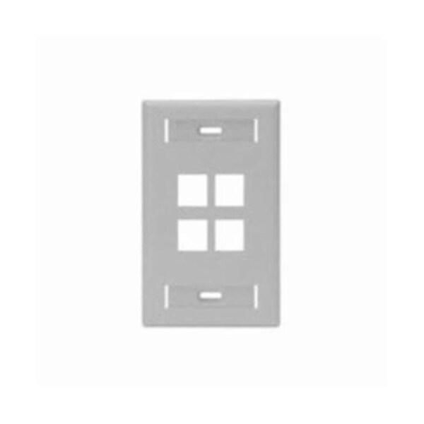 Leviton Número de módulos: 1 Plástico de alta resistencia, Gris - 42080-4GS