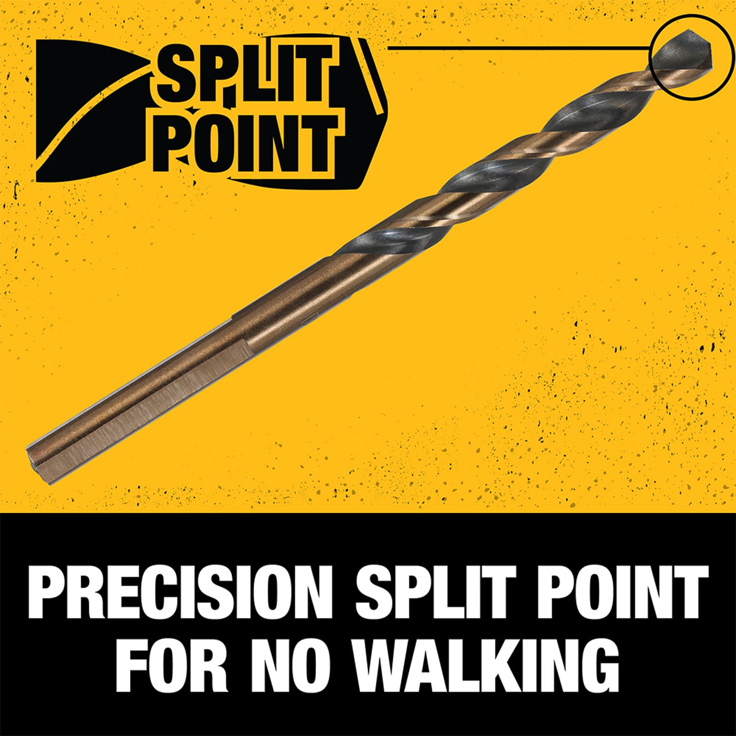 DEWALT DEWALT Broca helicoidal con recubrimiento HSS negro y dorado de 9/32 pulg. x 4-5/16 pulg. de longitud para trabajo pesado - DW1118