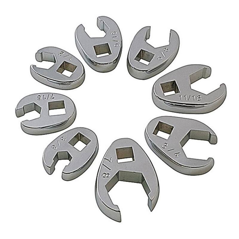 Juego de llaves de tuerca de cuna fraccionaria para tuercas de expansión de 3/8 pulgadas de Sunex Tools (8 piezas) - SUN9708