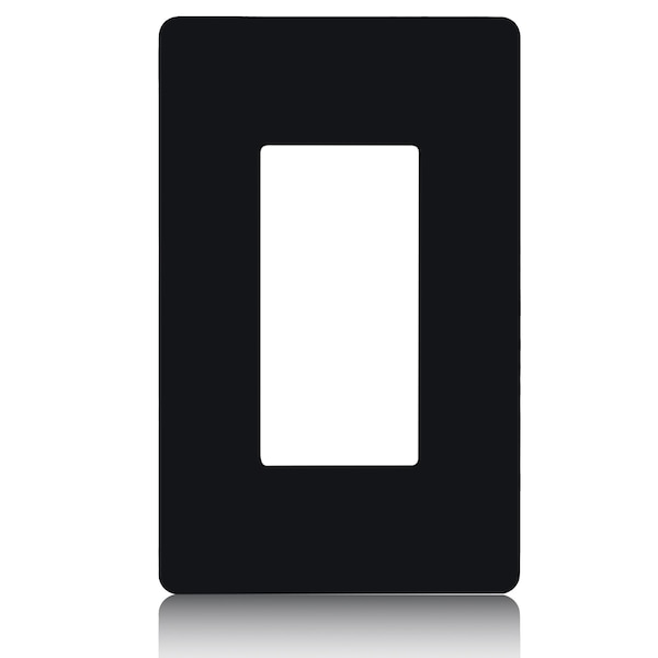 Faith 1-Gang Decorator Screwless Wall Plates Child Safe Outlet Covers, 4.68"H x 2.93" L, Black 8PK - SWP1-BK-08