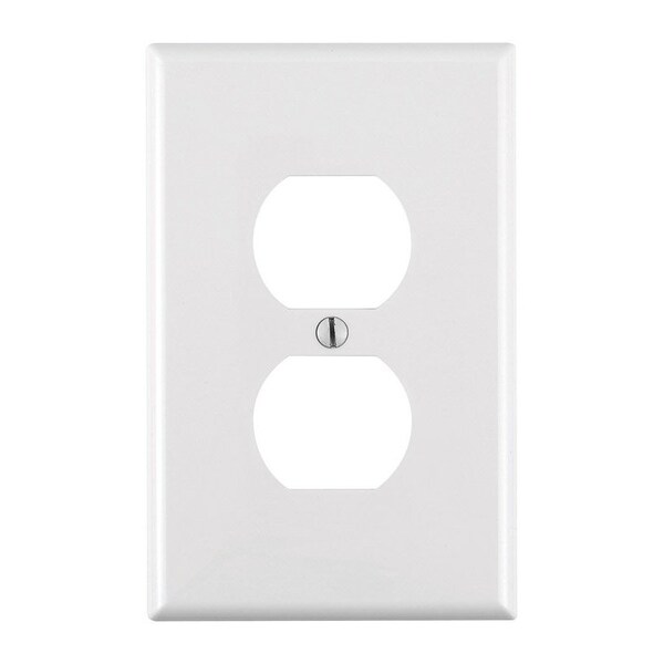 Leviton Placa de Pared Doble Blanco de Nylon de 1 Gang 1 paquete - 00PJ8-00W