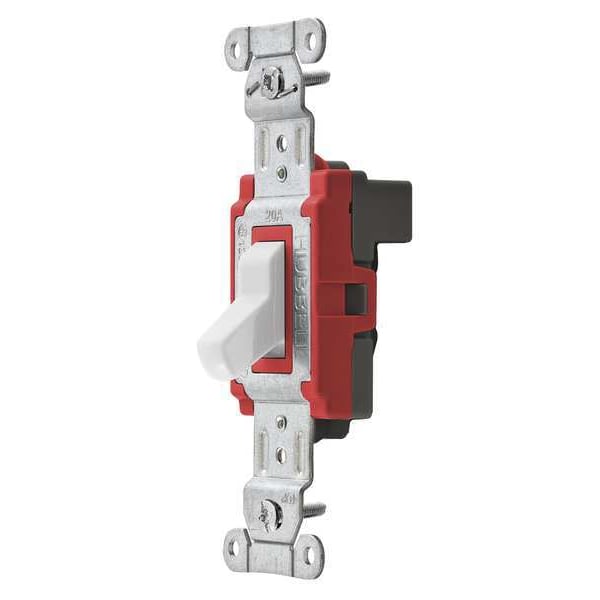Interruptor de Pared Hubbell Wiring Device-Kellems, 1-Polo, 120/277V, 20A, Blanco, Palanca - SNAP1221W