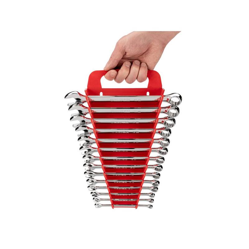 Juego de llaves combinadas TEKTON de 6 a 19 mm con soporte (14 piezas) - WCB92201