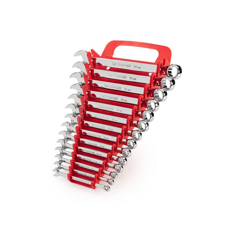 Juego de llaves combinadas TEKTON de 6 a 19 mm con soporte (14 piezas) - WCB92201
