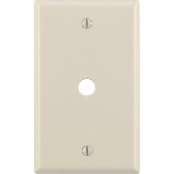 Placa de pared para cable/telecomunicaciones de plástico termoestable de 1 gang en color almendra Leviton - 1 paquete - 78013-000