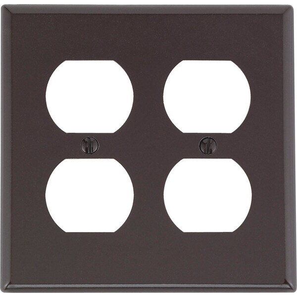 Leviton Leviton Brown 2 gang Plastic Duplex Wall Plate 1 pk - 85016-000