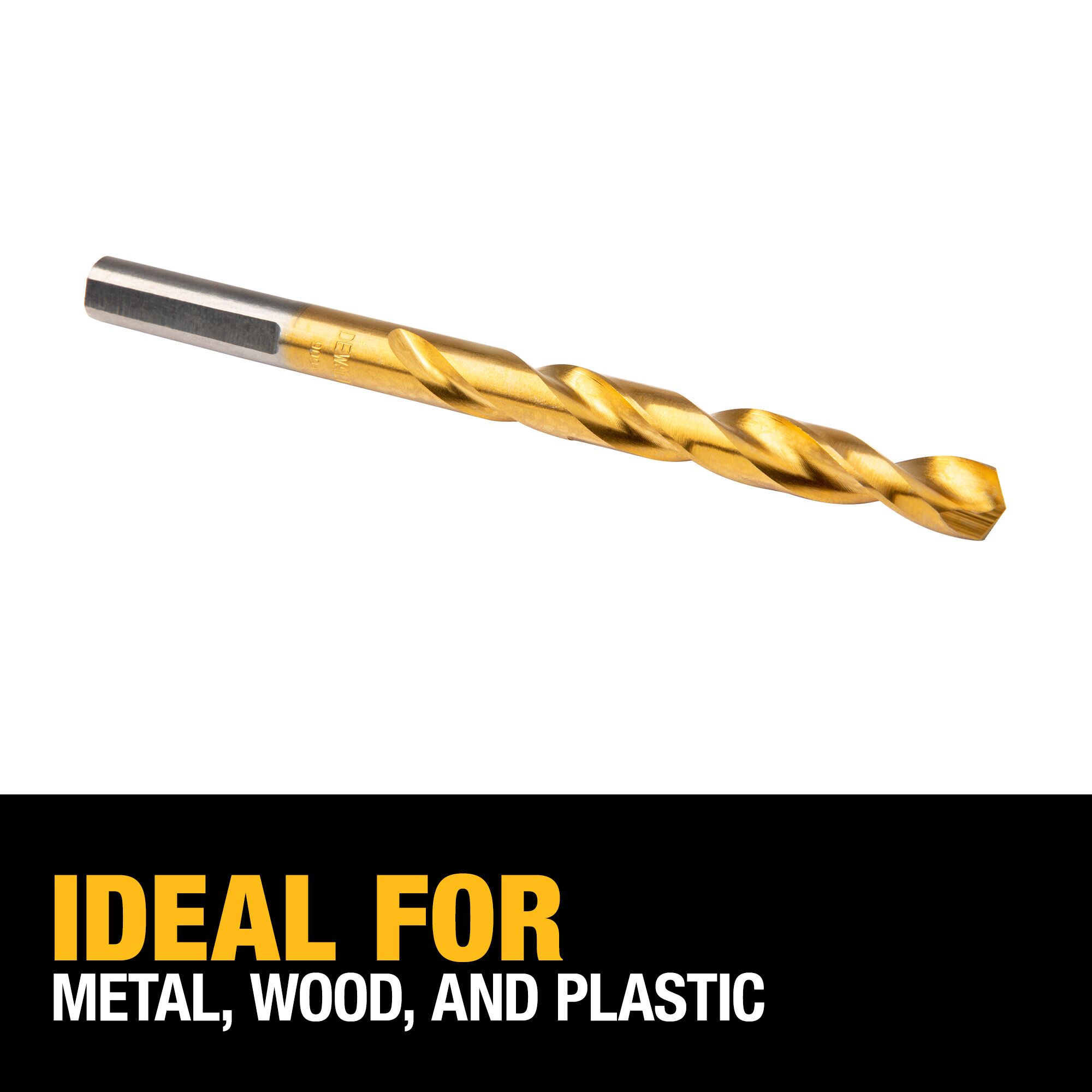 Broca helicoidal de longitud general recubierta con nitruro de titanio DEWALT 3/8 pulgadas x 5-7/8 pulgadas - DW1324