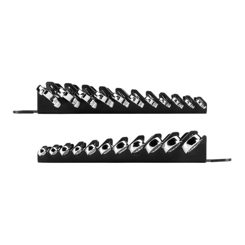 Juego de Llaves Combinadas Cortas TEKTON de 1/4 a 3/4 pulgadas con Soporte (11 piezas) - WCB92401