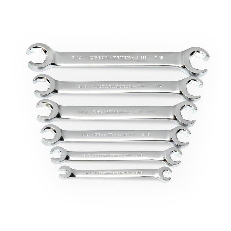 Juego de llaves de dados tipo Flare en pulgadas de GEARWRENCH (Juego de 6 piezas) - 81907