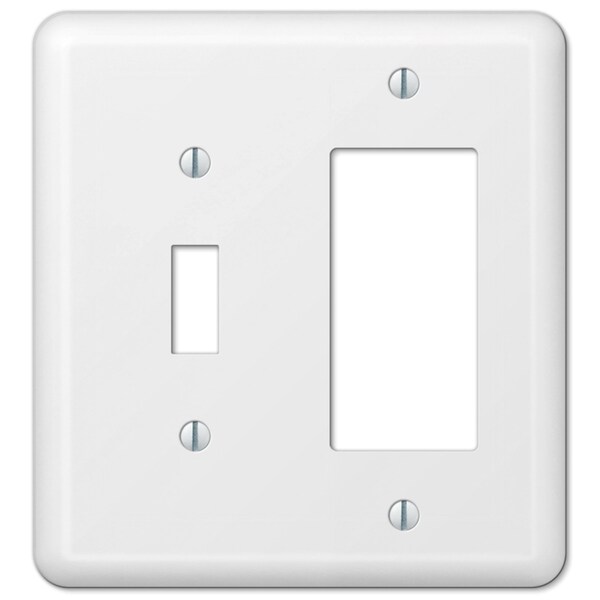 Placa de pared de 2 gang Decorador/Interruptor de Amerelle Devon Blanco de Acero Estampado 1 pz - 935TRW