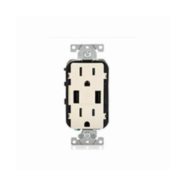Interruptor de dispositivo combinado 5-15R USB Receptáculo combinado LT ALMOND - T5632-T de Leviton