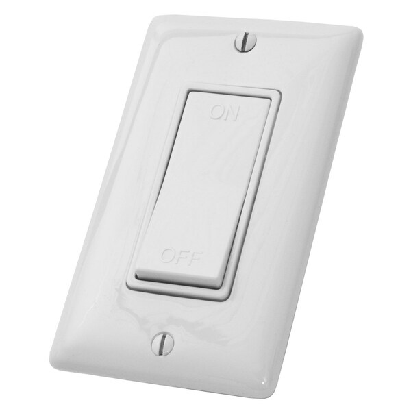 Hubbell Wiring Device-Kellems TradeSelect, Switches and Lighting Controls, Rocker, Marked "On Off", Single Pole, 15A 120/277V AC, White - RSD115WM