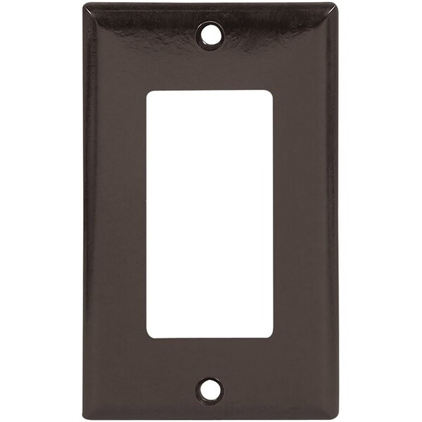 Placa de pared Eaton Wiring Devices 2151, 1 unidad, termoestable, Marrón de alto brillo - 2151B-BOX