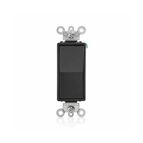 Interruptor basculante Leviton 15A 120/277V 4 vías Residencial Negro - 5604-2E