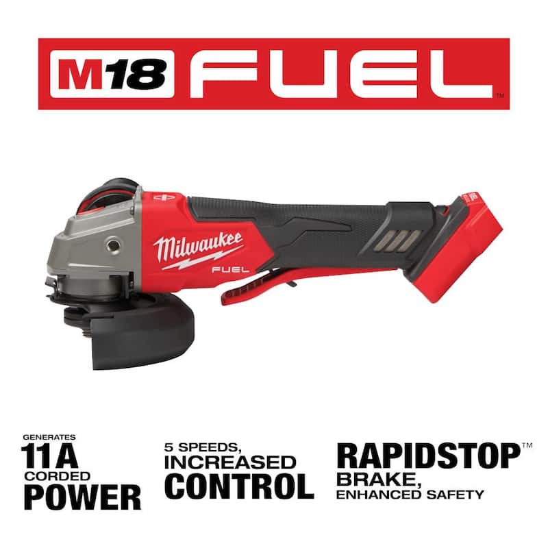 Milwaukee M18 FUEL 18V litio-ion sin escobillas 1 pulgada Martillo rotativo SDS-Plus inalámbrico Kit con amoladora sin escobillas - 2912-22-2888-20.