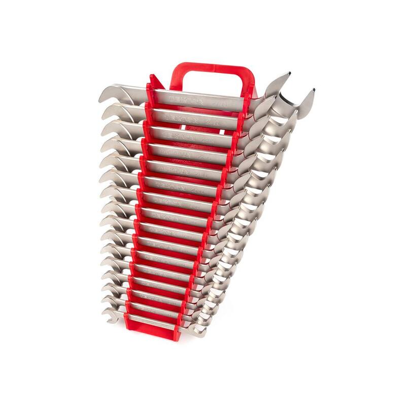 Set de llaves de extremo abierto de cabeza angular TEKTON de 10-27 mm con soporte (16 piezas) - WAE92204