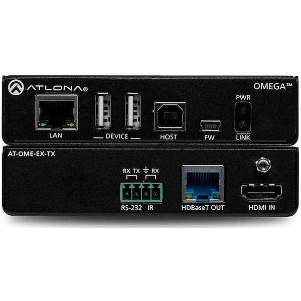 Atlona Omega 4K; Transmisor UHD HDMI sobre HDBaseT con USB y Control - AT-OME-EX-TX