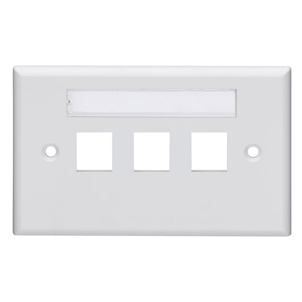 Placas de Pared Leviton WP 3 Puertos Horizontal Color Blanco - 42070-3WS