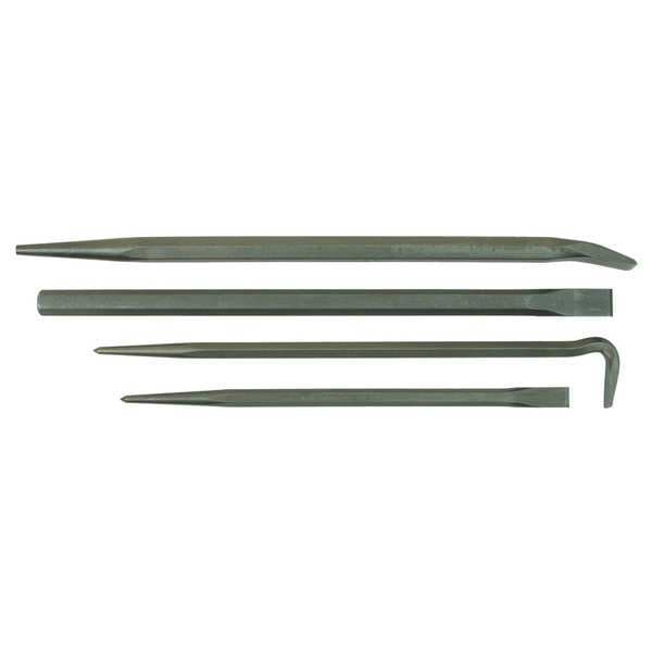 Mayhew Pry Bar Set, Pieces 4, Steel, 24-7/8 In. L - 76284