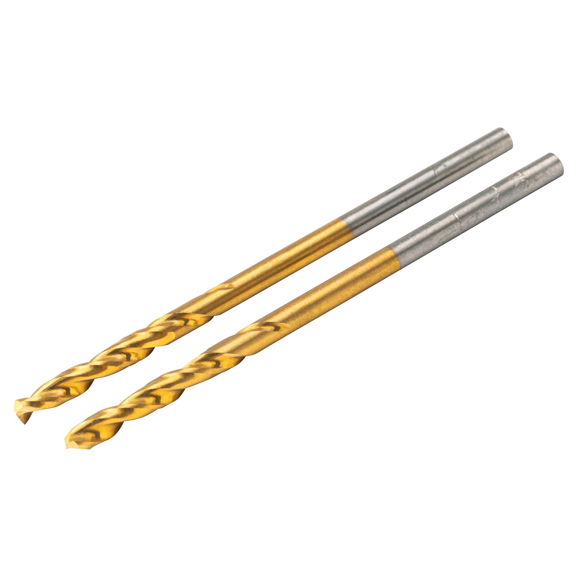 DEWALT Juego de 2 piezas de brocas helicoidales de longitud de trabajo de 1/8 pulgadas recubiertas de nitruro de titanio HSS - DW1308