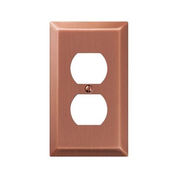 Placa de pared con 1 toma doble de acero estampado Livewire 163DAC en cobre antiguo - LI152568