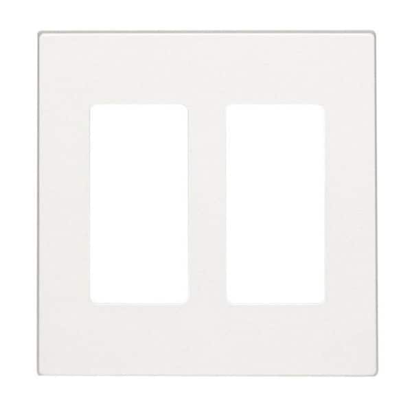 Ezgeneration C42-80309-0SW 2 Gang Wallplate Blanco sin tornillos - EZ148895