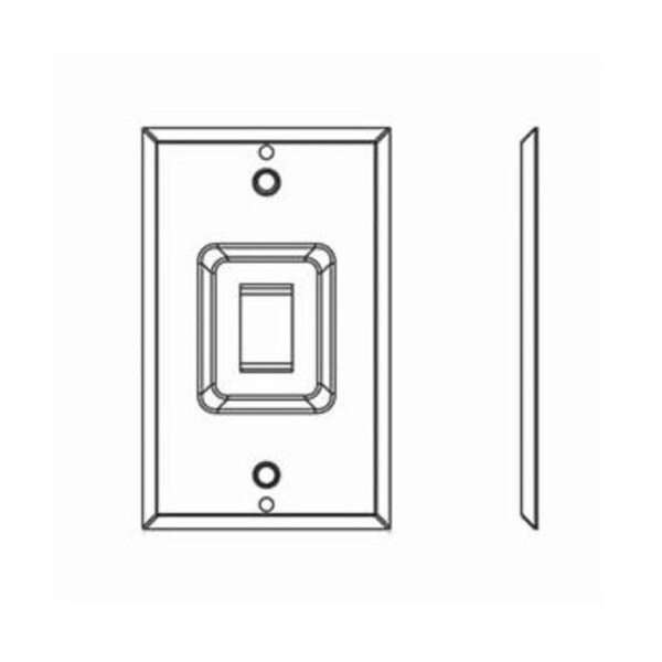 Leviton Número de Módulos: 1 Acabado Cepillado, Plata - 4108W-1SP