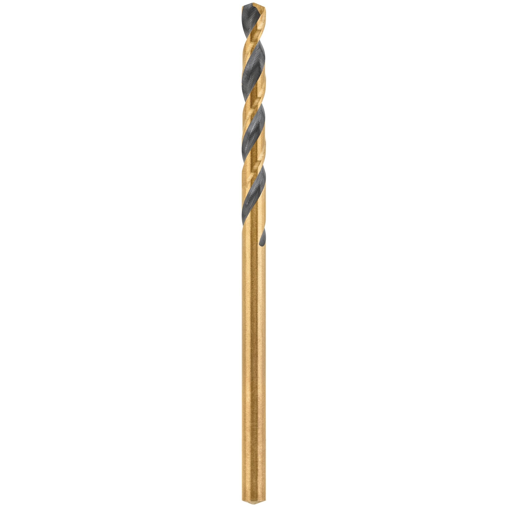 DEWALT 7/32 pulgadas x 3-3/4 pulgadas Broca helicoidal de longitud estándar recubierta en negro y oro de HSS - DW1114
