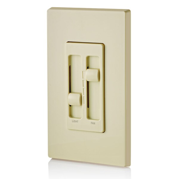 Interruptor atenuador para ventilador y luz SURESLIDE UNIV 120V IV - 66DF-10I
