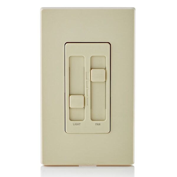 Interruptor atenuador para ventilador y luz SURESLIDE UNIV 120V IV - 66DF-10I