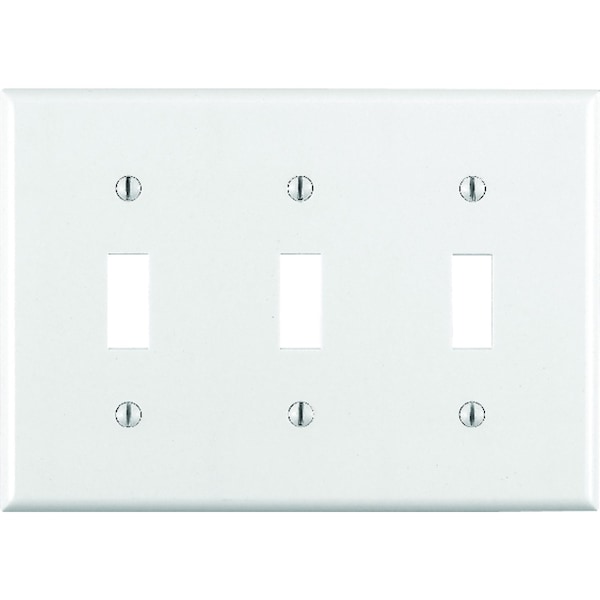 Leviton Placa de Pared de Termoplástico de 3 Gang en Blanco - 1 paquete - 88011-000
