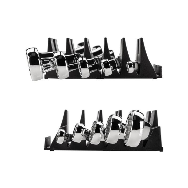 Juego de llaves de caja de extremo de caja offset de 45 grados TEKTON 1/4-13/16 pulgadas con organizador modular ranurado (5 piezas) - WBE95101