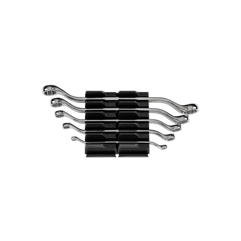 Juego de llaves de caja de extremo de caja offset de 45 grados TEKTON 1/4-13/16 pulgadas con organizador modular ranurado (5 piezas) - WBE95101