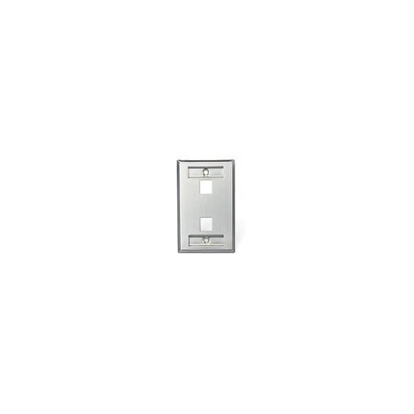 Leviton Número de Gangs: 1 Acero Inoxidable 302, Acabado Cepillado, Plata - 43080-1L2