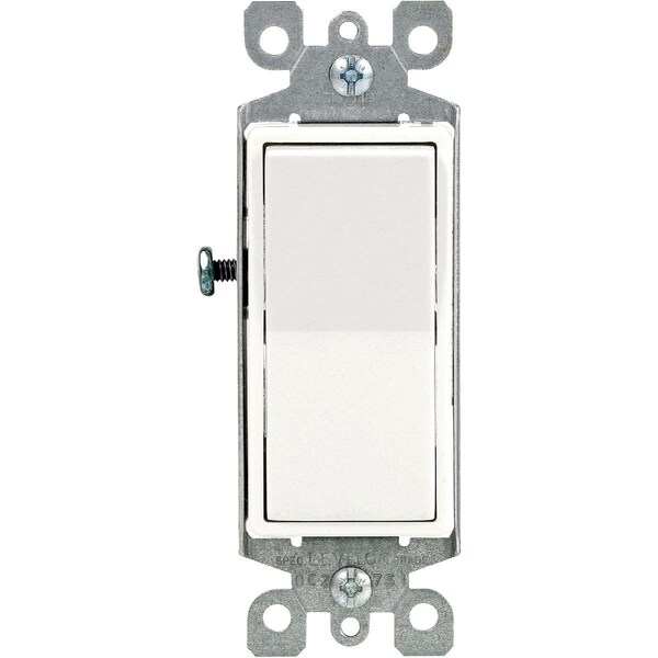 Interruptor de 4 vías con toma de tierra blanco de 15A para uso residencial - Leviton 042-05604-02W