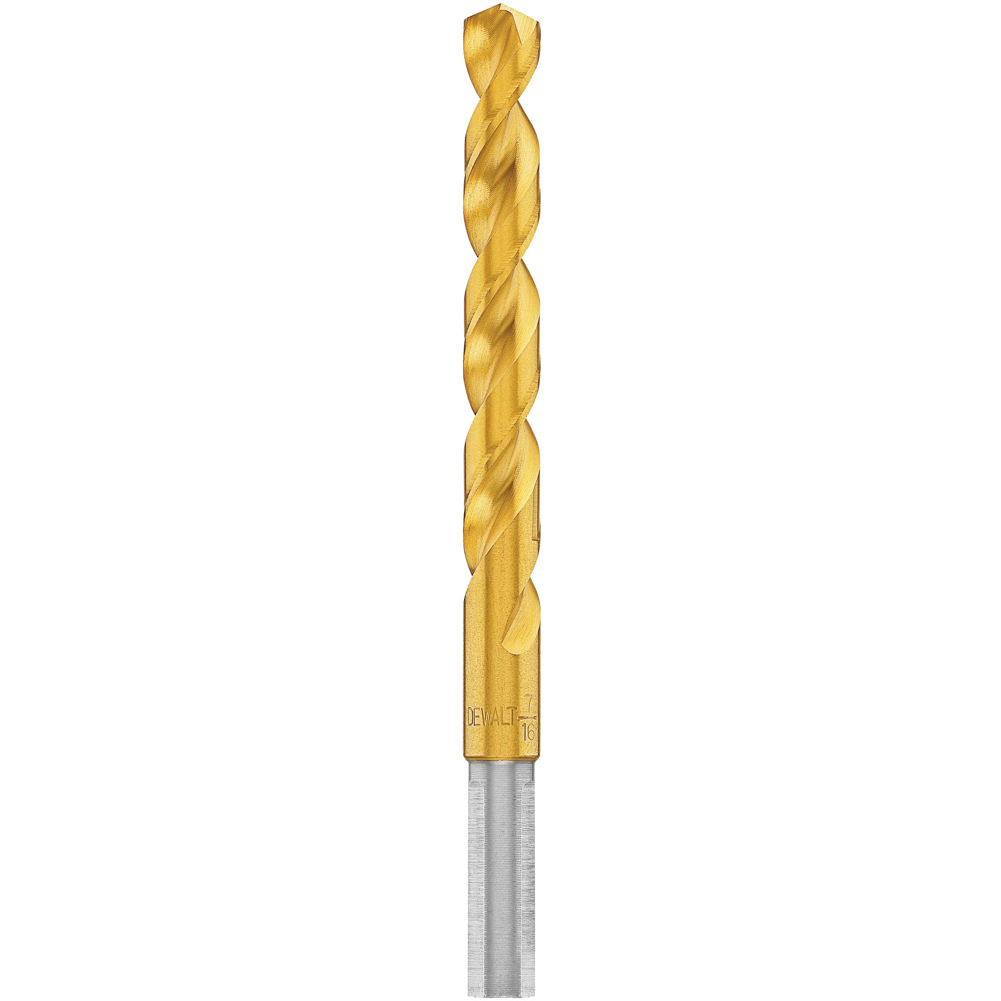 Broca helicoidal de aleación de alta velocidad recubierta con nitruro de titanio de 7/16 pulg. x 5-7/8 pulg. DEWALT DW1328