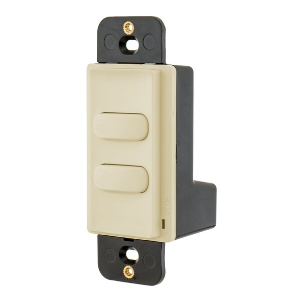 Interruptores y control de iluminación Bryant, Interruptor decorativo, Doble polo, Contacto momentáneo, 100mA 30V DC, Marfil - MSM30I2