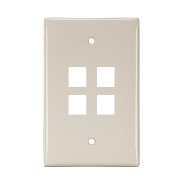 Leviton Número de Gangs: 1 Nylon de Alto Impacto, Acabado Suave, Almendra Claro - 41091-4TN