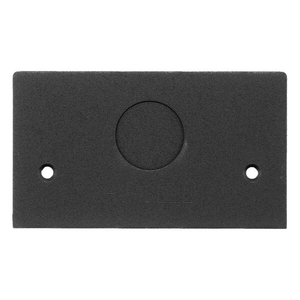 Placa frontal para pedestal de aluminio negro Hubbell Wiring Device-Kellems - SS2309FBKA