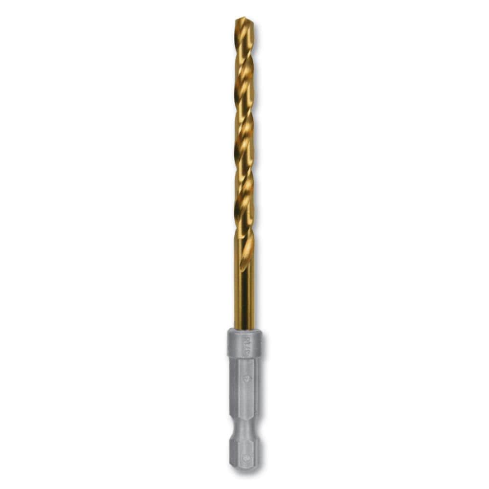 Broca helicoidal de longitud para trabajo Kobalt 3/16 pulgadas x 3-3/4 pulgadas recubierta de titanio HSS - 80858