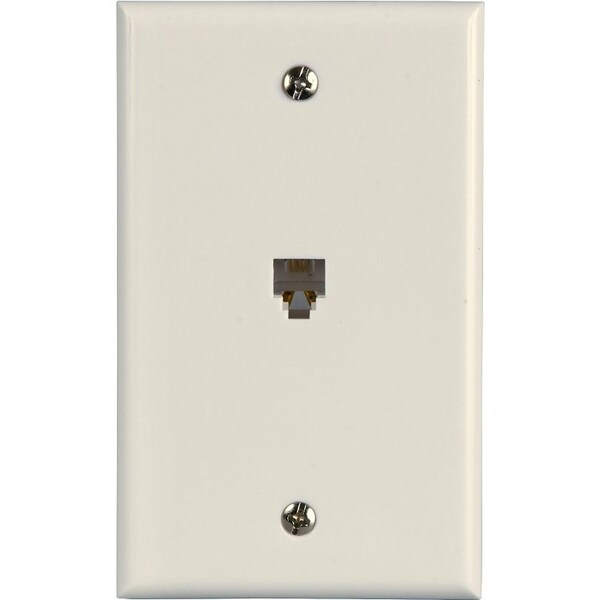 Placa de pared para teléfono Zenith, 1 salida, blanco - TW1001SW