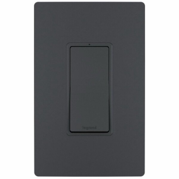 Interruptor de Palanca Legrand radiant, 15 A, 120/277 V, Conexión por Presión, Terminal de Cable Lateral, Grafito - TM873GCC10