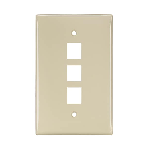 Leviton Number of Gangs: 1 High-Impact Nylon, Smooth Finish, Ivory - 41091-3IN
