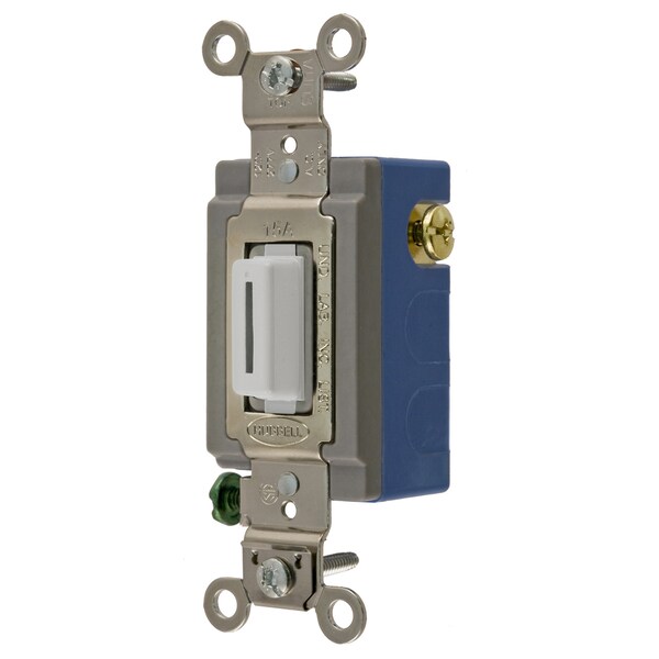 Interruptores de bloqueo de grado industrial Hubbell Wiring Device-Kellems, de propósito general AC, 15A 120/277V AC blanco