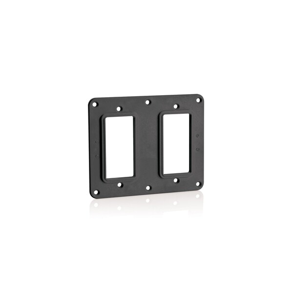 Distribuidor de energía Leviton PDU 2 Gang GFCI y cubierta GFCI negra - 3251-E