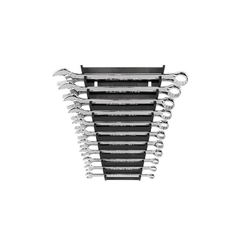 Juego de llaves mixtas TEKTON de 1/4 a 3/4 pulgadas con estante (11 piezas) - WCB91103
